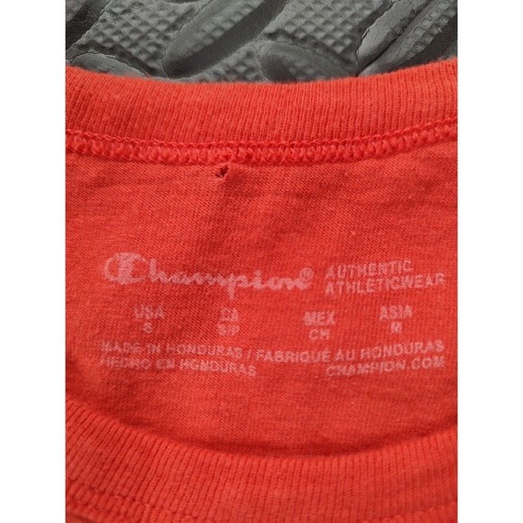 Champion Shirt Adult Small Orange Short Sleeve Active Athletic Casual Men's - Picture 9 of 12